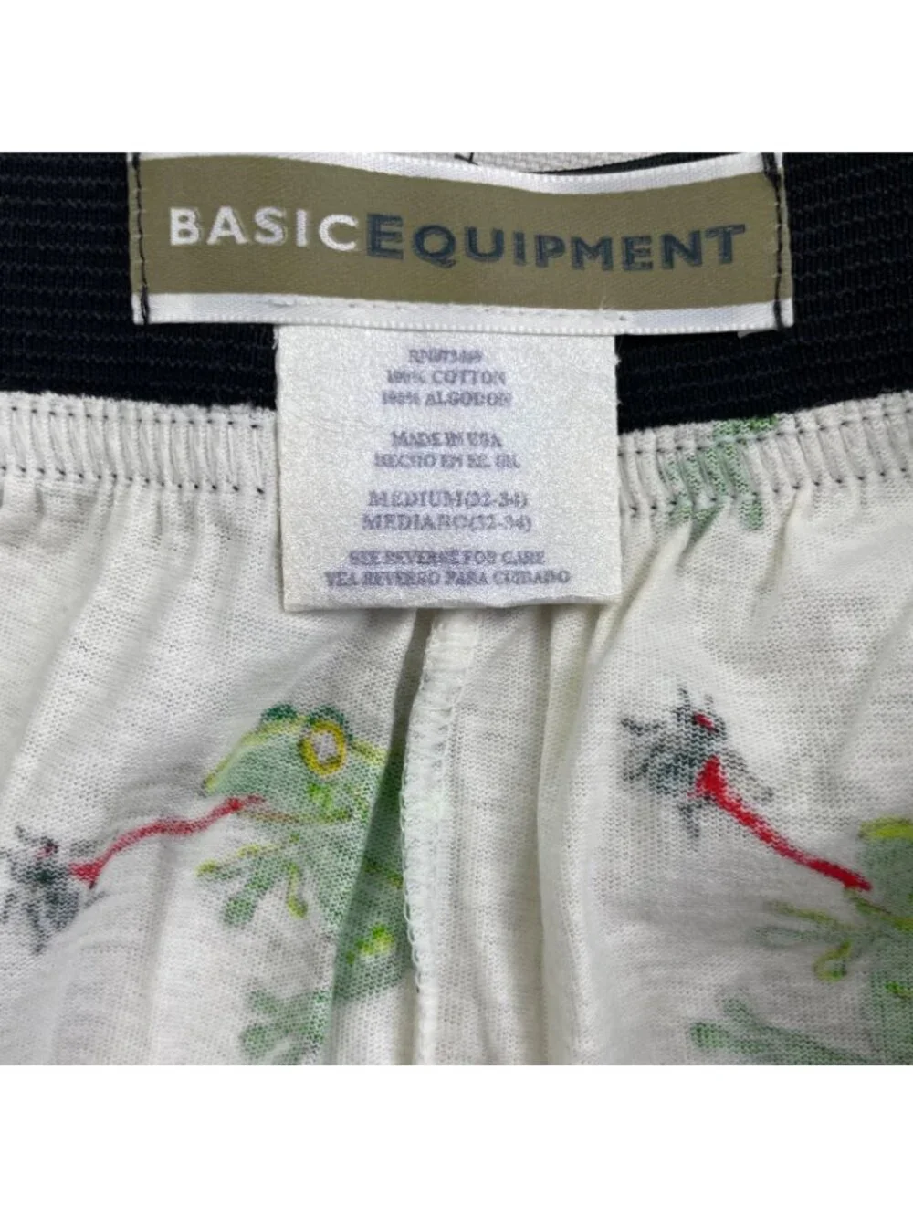NEW VTG Gotcha x Basic Equipment Men's Tree Frogs All-Over Boxer Shorts • Medium